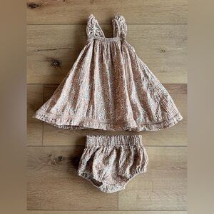 Quincy Mae floral dress with matching bloomers